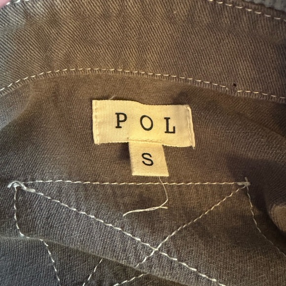 POL Oversized Contrast Lace Crochet Button Down Shirt Women’s Boho Casual Top - Picture 5 of 6